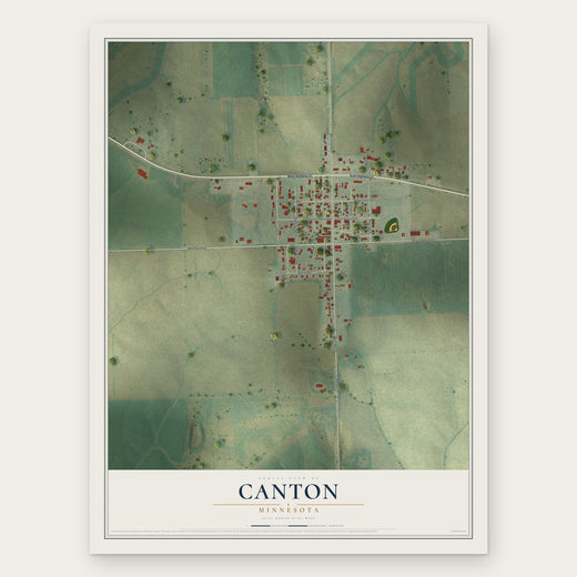 Canton, Minnesota map print, the full design