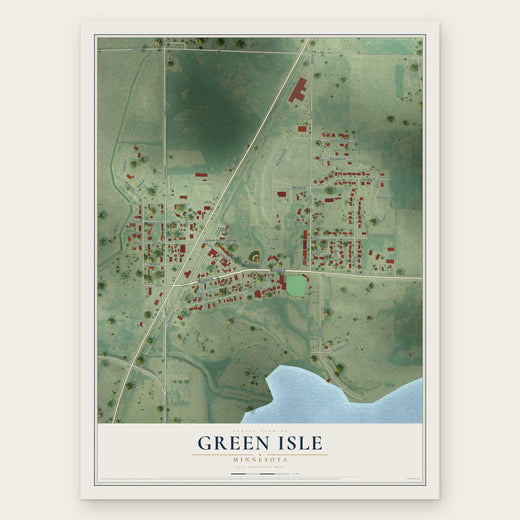 Green Isle, Minnesota map print, the full design