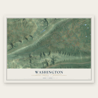 Washington, Lycoming County, Pennsylvania map print, the full design