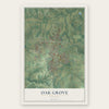 Oak Grove, Missouri map print, the full design