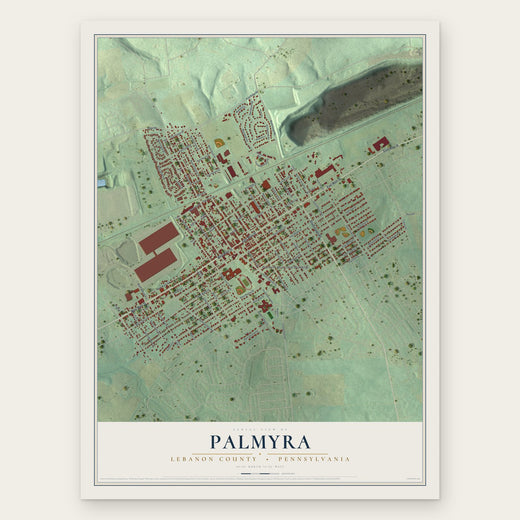 Palmyra, Lebanon County, Pennsylvania map print, the full design