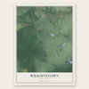 Wrightstown, New Jersey map print, the full design
