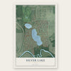 Silver Lake, Ohio map print, the full design