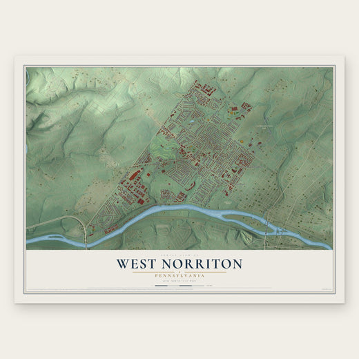West Norriton, Pennsylvania map print, the full design