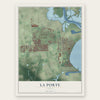La Porte, Texas map print, the full design