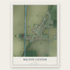 Milton Center, Ohio map print, the full design