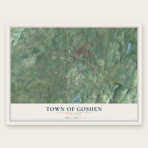 Town of Goshen, New York map print, the full design