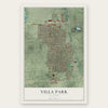 Villa Park, Illinois map print, the full design