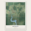 Buckley, Michigan map print, the full design