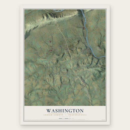 Washington, Lehigh County, Pennsylvania map print, the full design