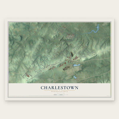 Charlestown, Pennsylvania map print, the full design
