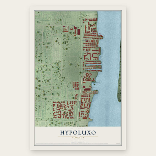 Hypoluxo, Florida map print, the full design