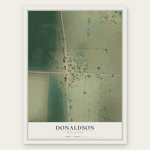 Donaldson, Minnesota map print, the full design