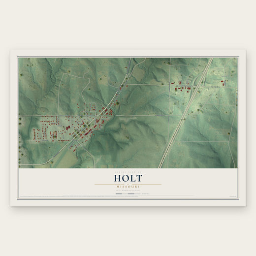 Holt, Missouri map print, the full design