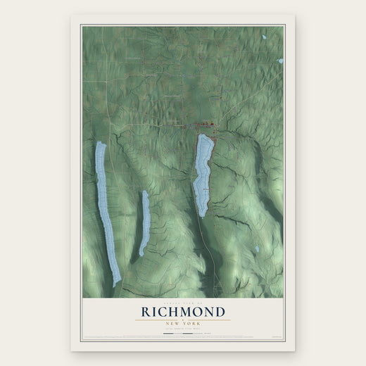 Richmond, New York map print, the full design