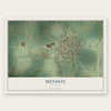 Mendon, Illinois map print, the full design