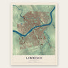 Lawrence, Massachusetts map print, the full design