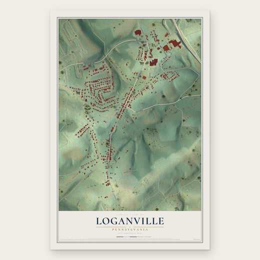 Loganville, Pennsylvania map print, the full design