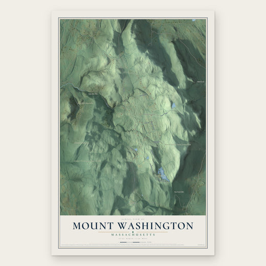 Mount Washington, Massachusetts map print, the full design