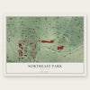 Northeast Park, Minnesota map print, the full design