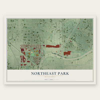 Northeast Park, Minnesota map print, the full design