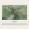 Dalzell, Illinois map print, the full design