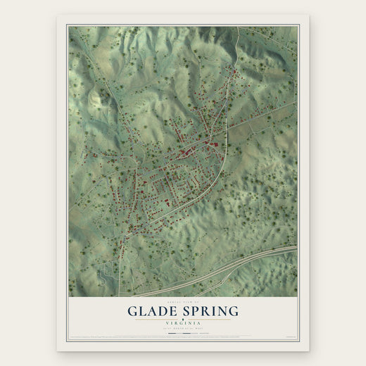 Glade Spring, Virginia map print, the full design