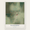 Waldenburg, Arkansas map print, the full design