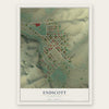 Endicott, Washington map print, the full design