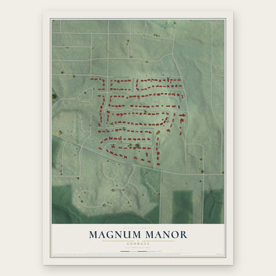 Magnum Manor, Georgia map print, the full design