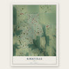 Kirkville, Iowa map print, the full design