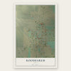 Koosharem, Utah map print, the full design