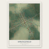 Springfield, South Carolina map print, the full design