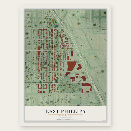 East Phillips, Minnesota map print, the full design