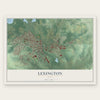 Lexington, Ohio map print, the full design