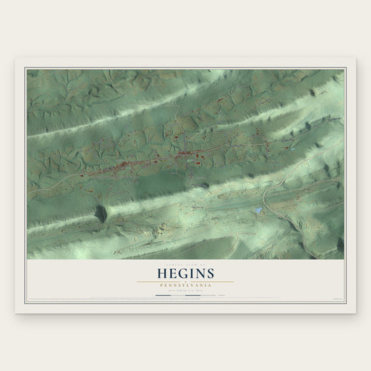 Hegins, Pennsylvania map print, the full design