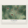 Clarkton, North Carolina map print, the full design