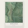 Senecaville, Ohio map print, the full design