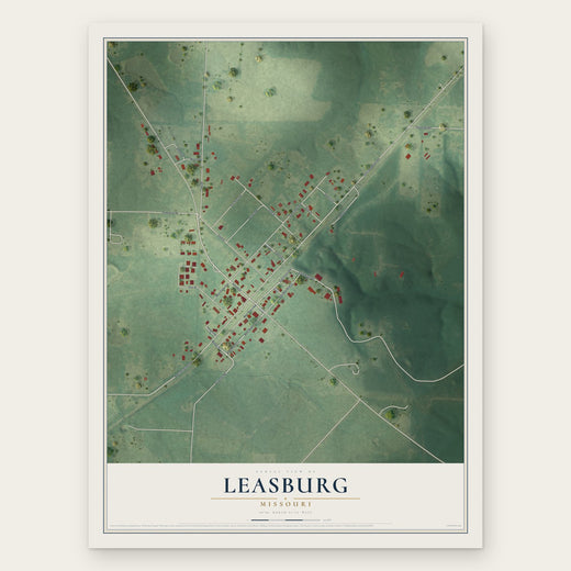 Leasburg, Missouri map print, the full design