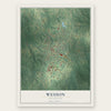 Wesson, Mississippi map print, the full design