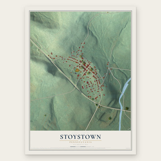 Stoystown, Pennsylvania map print, the full design
