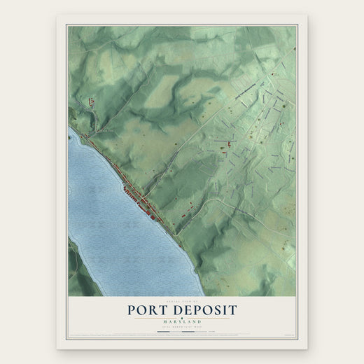 Port Deposit, Maryland map print, the full design