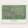 Waunakee, Wisconsin map print, the full design