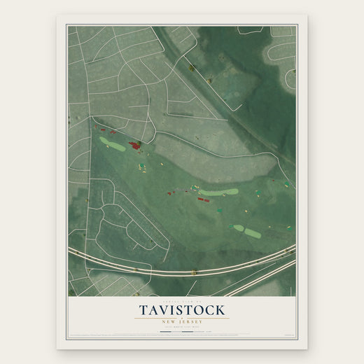 Tavistock, New Jersey map print, the full design