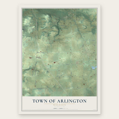 Town of Arlington, Wisconsin map print, the full design