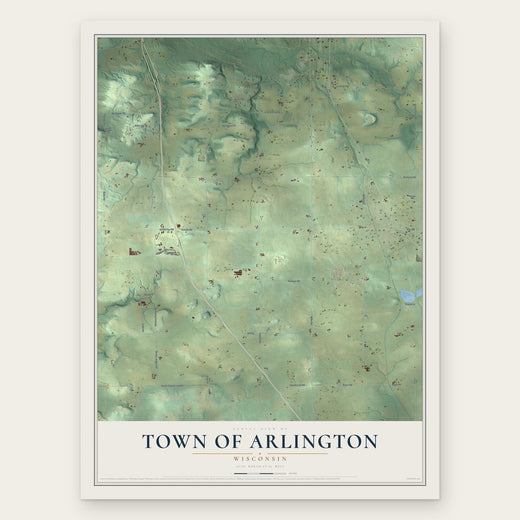 Town of Arlington, Wisconsin map print, the full design
