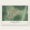 Clarks Grove, Minnesota map print, the full design