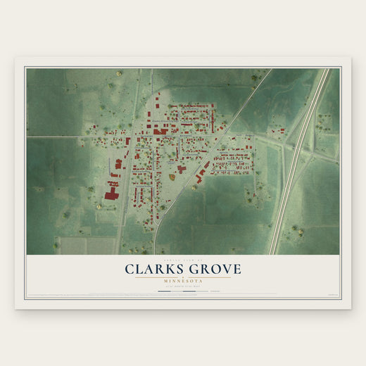 Clarks Grove, Minnesota map print, the full design
