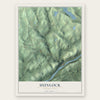 Hunlock, Pennsylvania map print, the full design