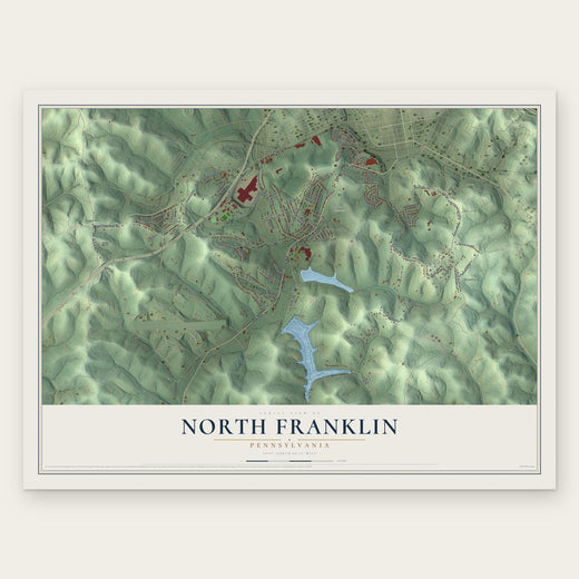 North Franklin, Pennsylvania map print, the full design